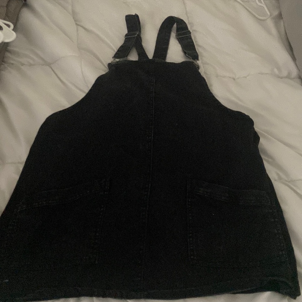 Black overall dress